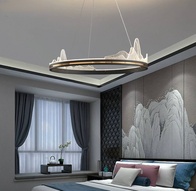 Люстра подвесная, черный, ПММА, CHAD BLACK 80*20, металл, LED