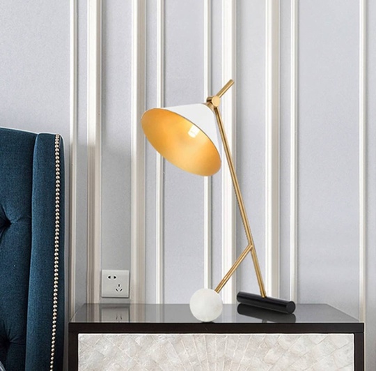 Настольная лампа FRADDY 25*53, античная бронза, мрамор, металл