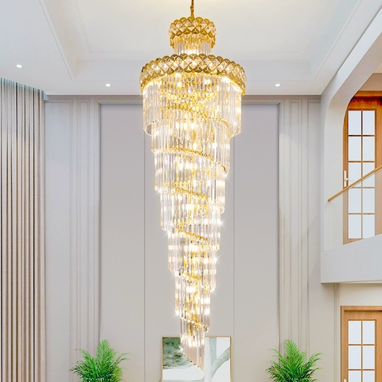 Люстра подвесная, золото, кристалл, MALVIN 60*180 металл, E14.