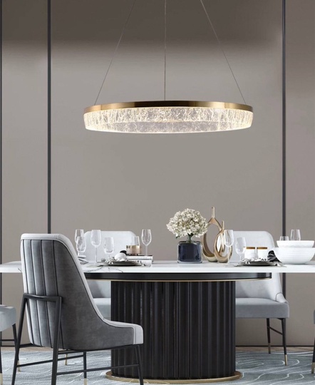 Люстра подвесная, медь, ПММА, ABDUL 40*8, металл, LED