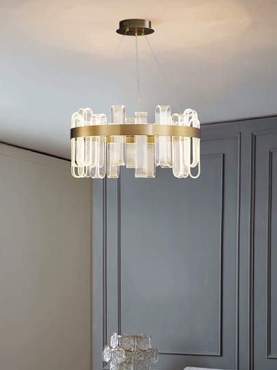 Светильник подвесной медный Evolqua, металл, трос 120 см, 100*30 см, LED