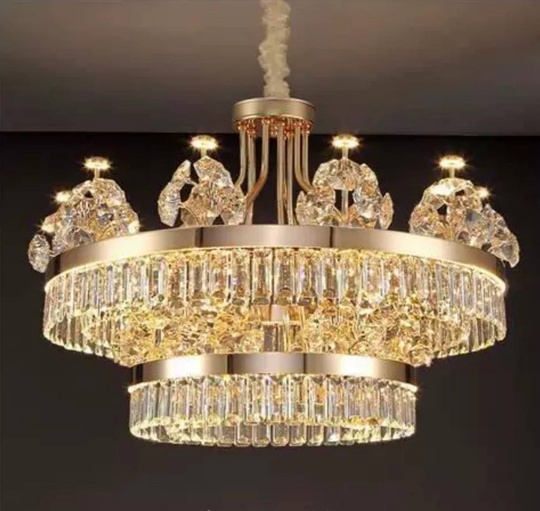 Подвесной светильник SULEYMAN 80*57, золотой, кристалл, металл,  LED.