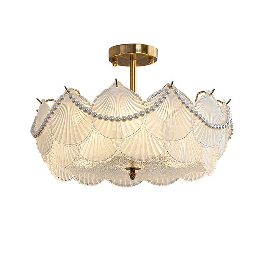 Люстра подвесная, медный, стекло, AGNESS 60*21, металл, E14.