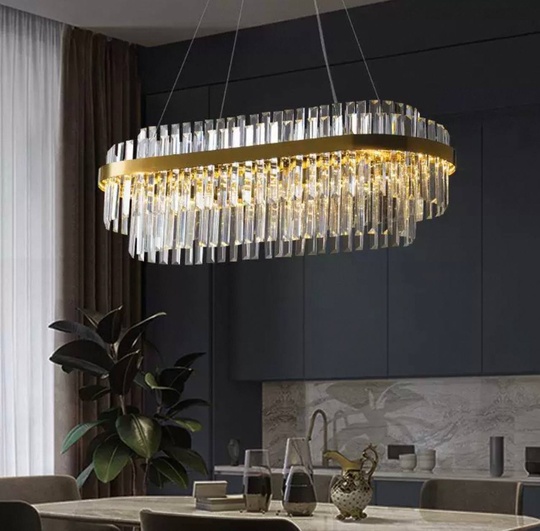 Люстра подвесная, бронза, хрусталь, BRONZE 100*36, металл, LED.