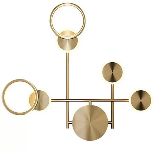 Настенный светильник, Бра, HENRY 57*62, золотой, металл, LED.