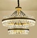 Люстра подвесная BIHTER 80*65 золото, кристалл, металл, LED.