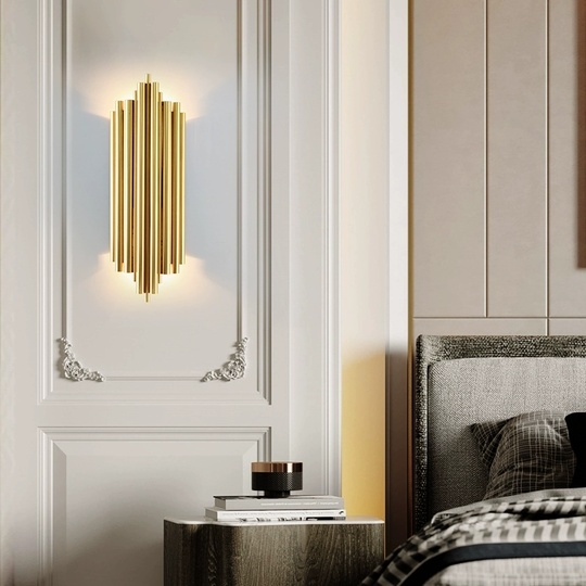 Настенный светильник титановое золото WILLIAM, Бра, 18*50, металл, LED.