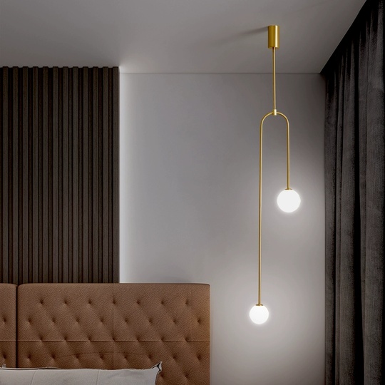 Светильник потолочный, золотой,  Elurox, металл, 26*163 см, G9