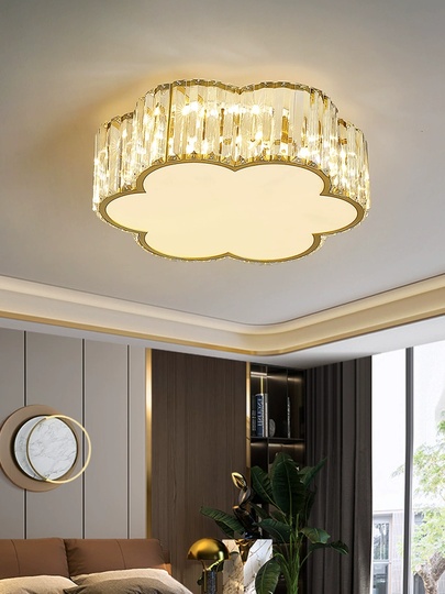 Потолочный светильник, золото, кристалл, ARLENA 40*15 металл, E27.