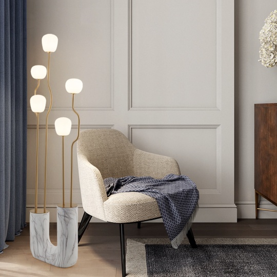 Напольный светильник мрамор Small Trees, E27, 25 Вт