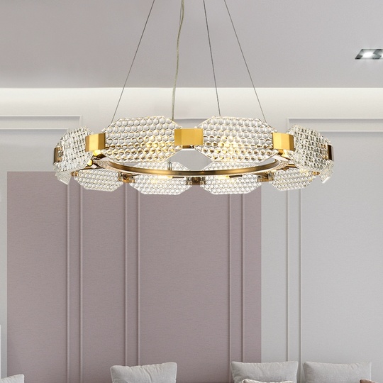 Светильник подвесной бронза Airquix, металл, стекло, трос 100 см, 50*15 см, G9