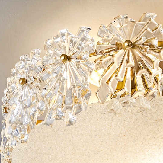 Потолочный светильник, бронза, стекло, CLEMENTINE 40*15 металл, Е14.