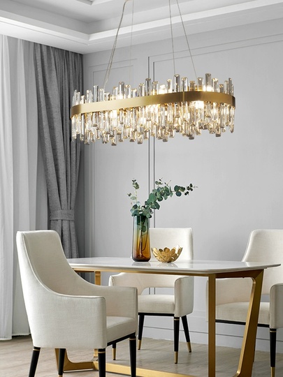 Люстра подвесная, медный, кристалл, CHIC 90*25, металл, E14.