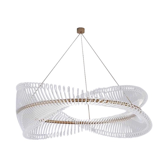 Люстра подвесная, медь, ПММА, HERVEY 150*24, металл, LED