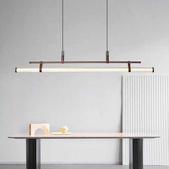 Люстра черная Elyvra, металл, 115*18 см, светодиодная, LED