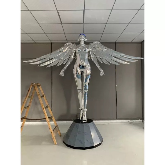 Торшер хром Angel 184*50*210 см, LED, 8 Вт, смола, стекловолокно