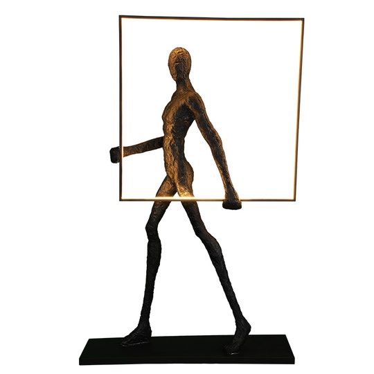 Напольный светильник - торшер черный квадрат. NIM GEO - 98*20*151, LED, 57 Вт